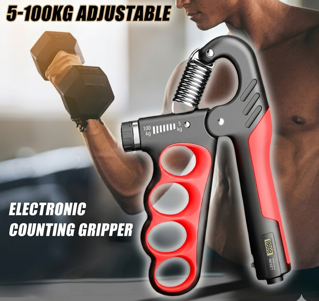 Smart Digital Hand Gripper | 11-220lbs Adjustable Resistance
